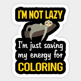 Funny Lazy Coloring Sticker